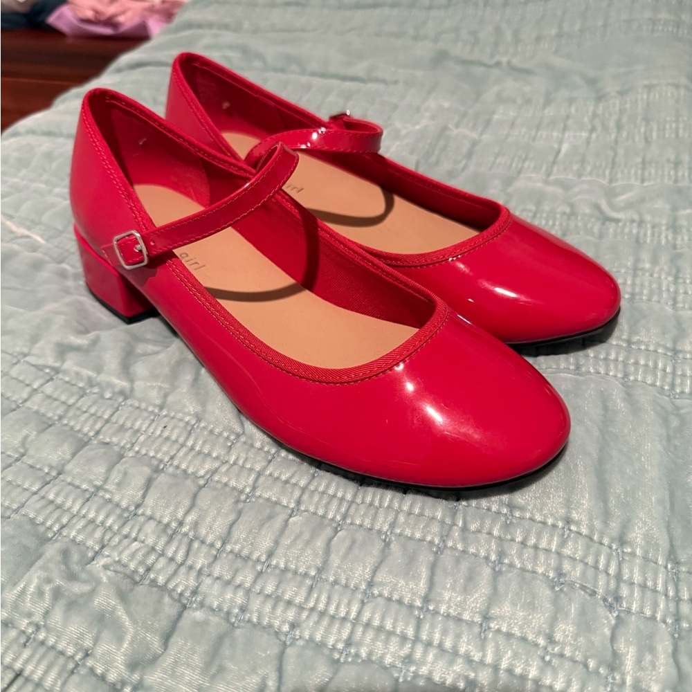 Madden Girl Red Patent Mary Jane Heels